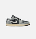Air Jordan 1 Low SE Men's Lifestyle Sneakers - Light Smoke Grey/White/Off Noir