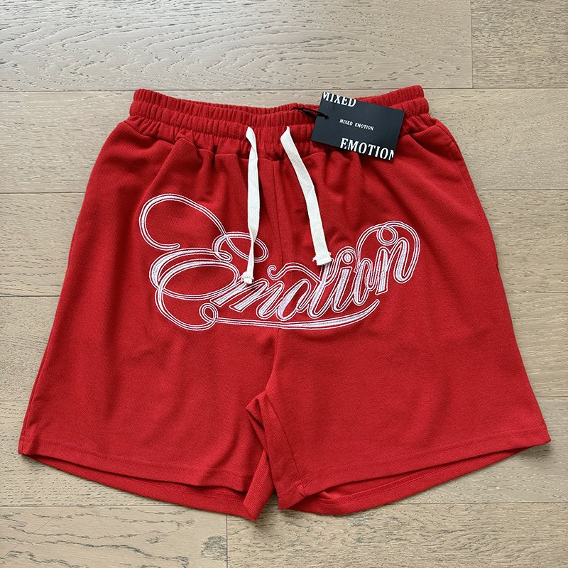 MIXED EMOTION Embroidered Drawstring Shorts