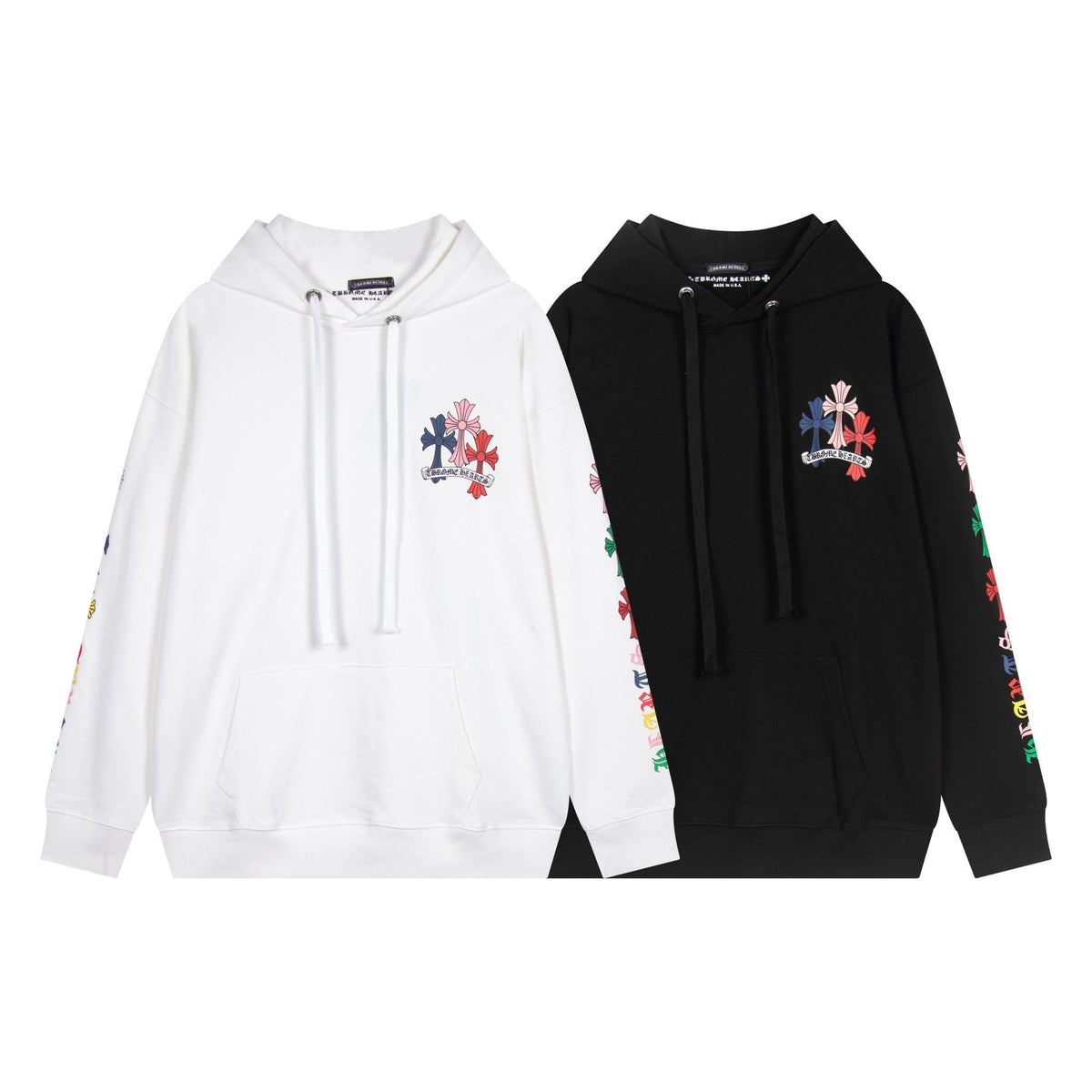 Chrome Hearts Multicolor Floral Cross Graphic Hoodie