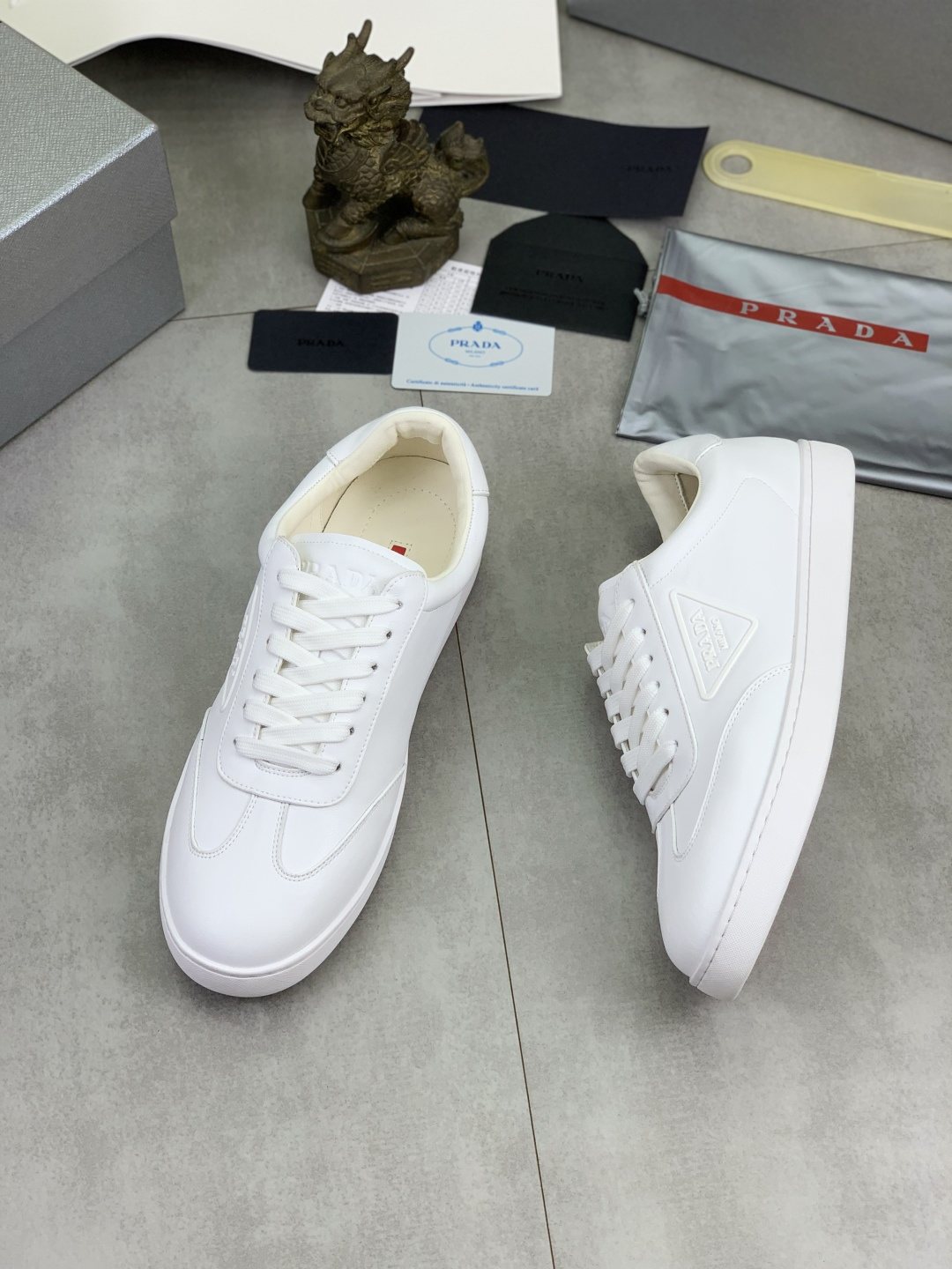 Prada Paneled Low-Top Sneakers